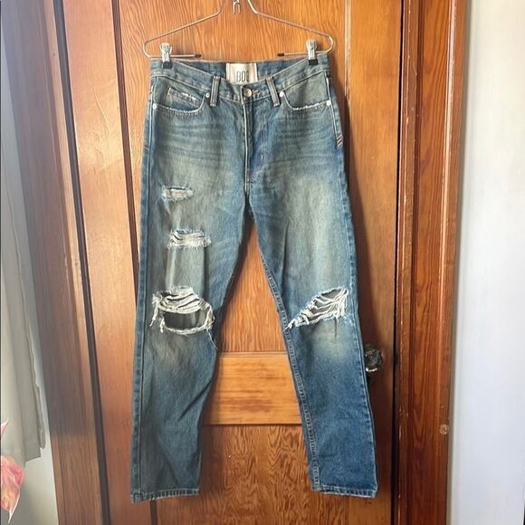 BDG Blue Relaxed Distressed Jeans - Picture 1 of 3